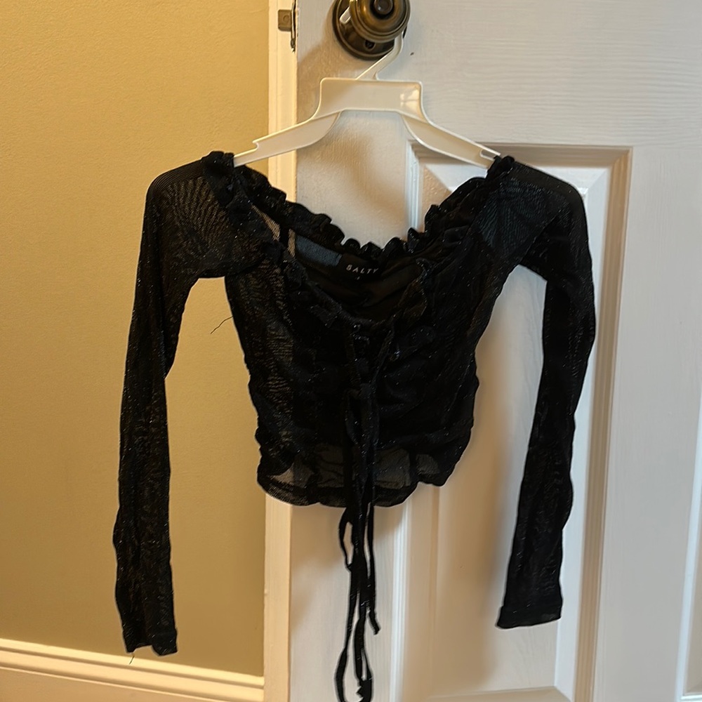 Crop top black and sparkles